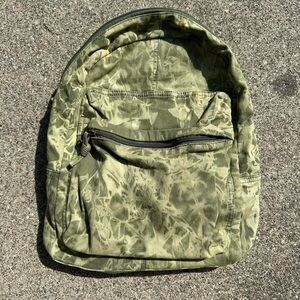 Urban Outfitters Green Camouflage Backpack Durable Nylon